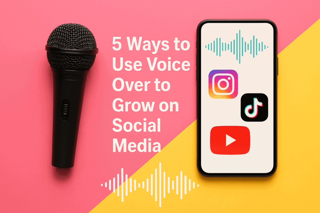 This image describes the use voice-overs for social media growth