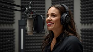 Professional voice over for ads recorded in a studio for advertising campaigns