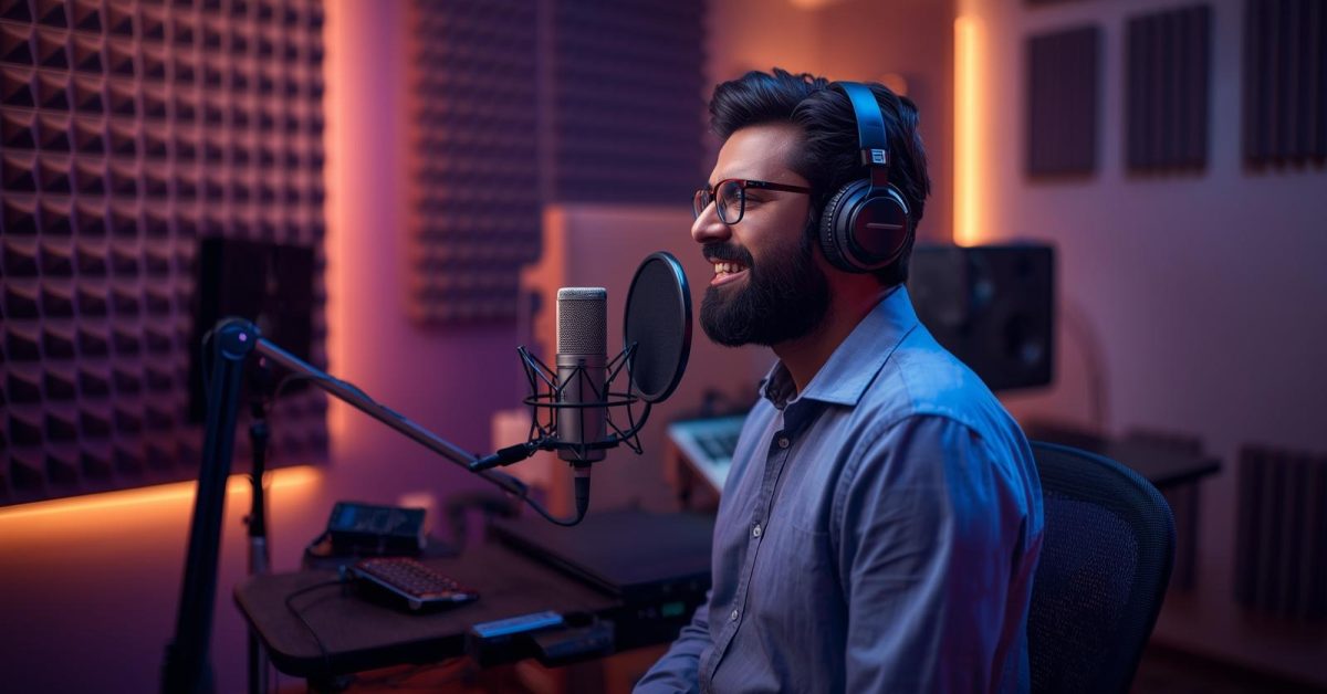 Professional Ad Voice-Overs in Delhi Studio Setup.